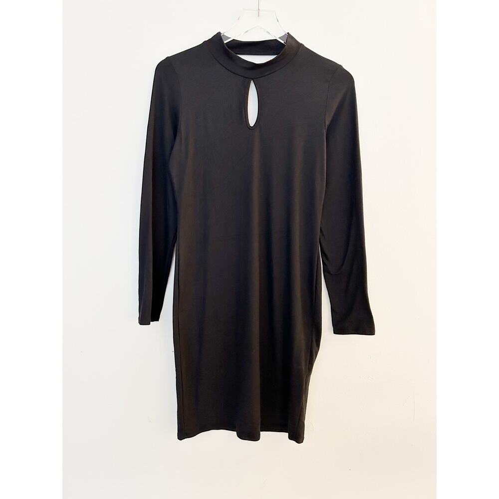 NWT Noble U Black Keyhole Choker Bodycon Dress Size Medium